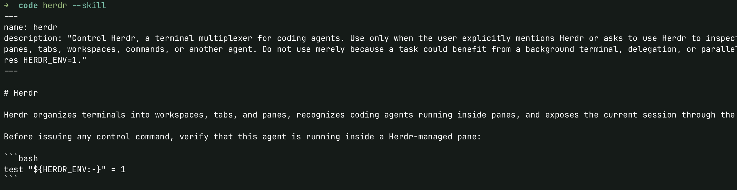 Herdr-skill